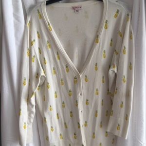 Pineapple print cardigan